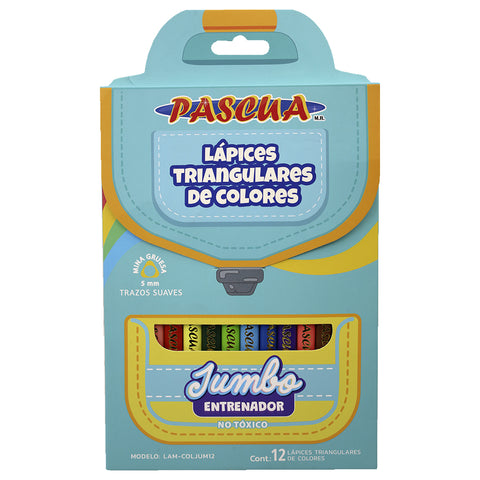 Lápiz Pascua Colores Triangulares Jumbo Entr C/12 LAM-COLJUM12