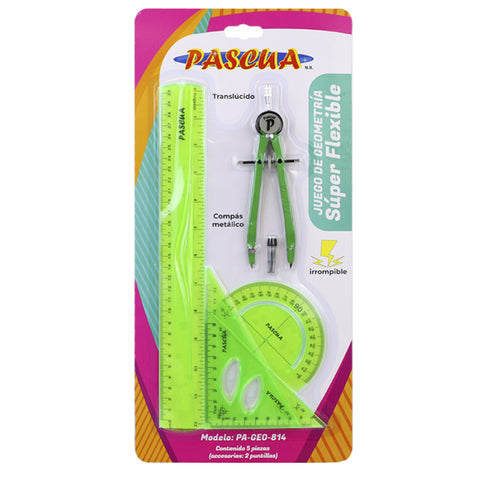 Juego Geométrico Superflex Colores Surtidos 5 Pzs PA-GEO-814