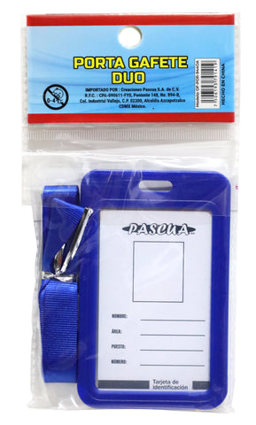 Porta Gafete Pascua Dúo Azul OF-POP-944OA