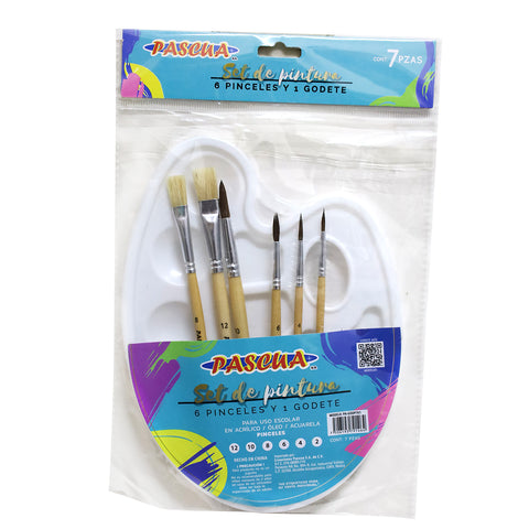 Set De Pintura Pascua Godete C/6 Pinceles PA-GODP761