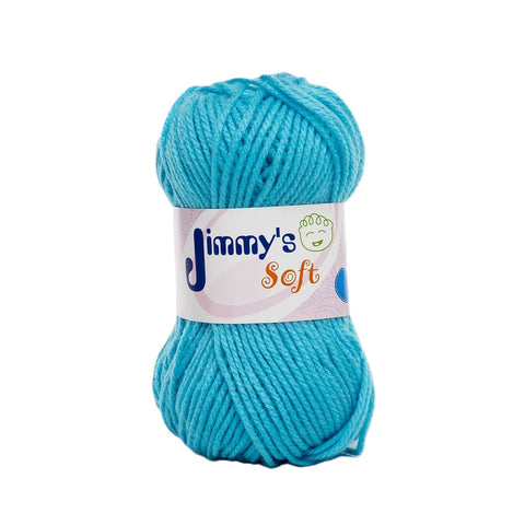 Estambre Jimmy´s Soft Liso Turquesa 975 6 Madejas C/50 G