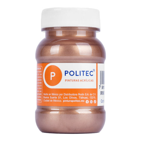 Pintura Acrílica Politec 100Ml 706 Bronce Perlado C/6