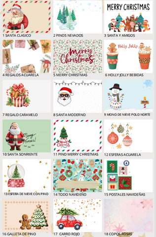 Tarjeta De/Para Party Max Navidad C/50