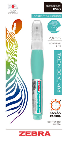 Pluma Corrector Zebra Le 7Ml Blister C/1 2213-16