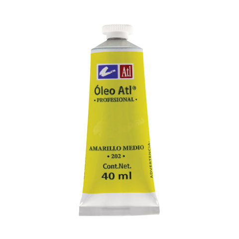 Pintura Oleo Atl 40 Ml 202 Amarillo Medio C/3