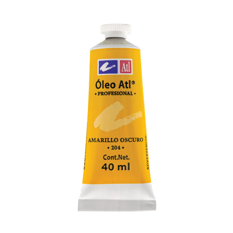 Pintura Oleo Atl 40 Ml 204 Amarillo Obscuro C/3