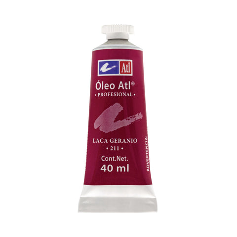 Pintura Oleo Atl 40 Ml 211 Laca Geranio C/3