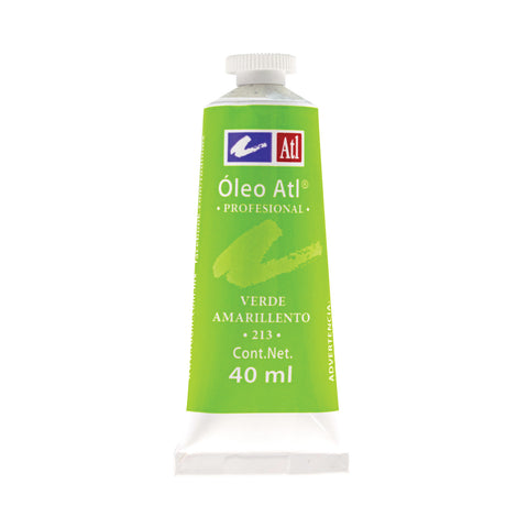 Pintura Oleo Atl 40 Ml 213 Verde Amarillento C/3