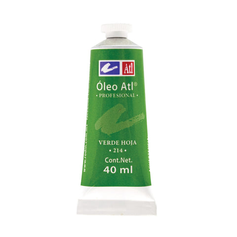 Pintura Oleo Atl 40 Ml 214 Verde Hoja C/3