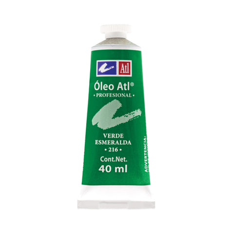 Pintura Oleo Atl 40 Ml 216 Verde Esmeralda C/3