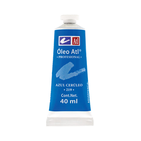 Pintura Oleo Atl 40 Ml 219 Azul Ceruleo C/3