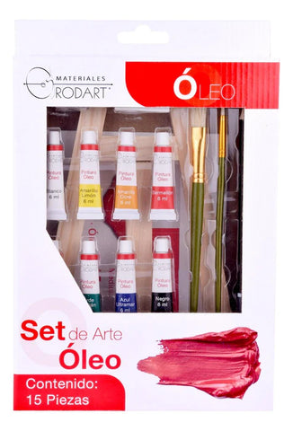 Set De Arte Oleo Rodart 15 Piezas