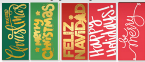 Sobre Dinero Party Max Navideño Foil 4 Surtido C/5