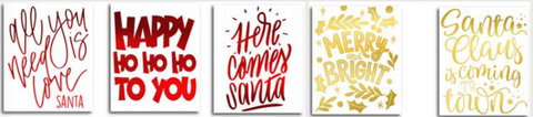 Sobre Y Tarjeta Gift Card Party Max Navideño Foil 1 Surtido C/5