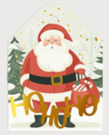 Tarjeta Tag Jumbo Party Max Navidad 8 Foil C/5