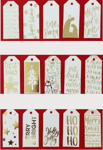 Tag  Partymax Navidad Foil Dorado C/20