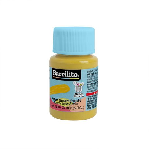 Pintura Tempera Barrilito 37 Ml Amarillo Medio C/6