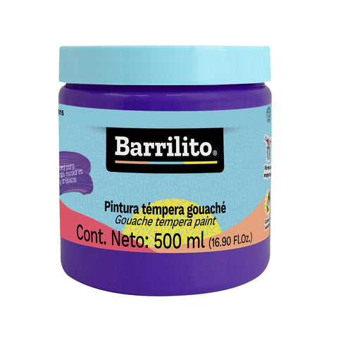 Pintura Tempera Barrilito 500 Ml Morado