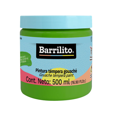 Pintura Tempera Barrilito 500 Ml Rojo Fuego