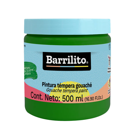 Pintura Tempera Barrilito 500 Ml Verde Bandera