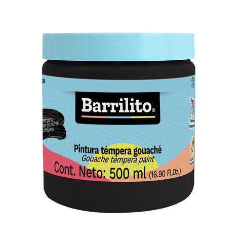 Pintura Tempera Barrilito 500 Ml Negro