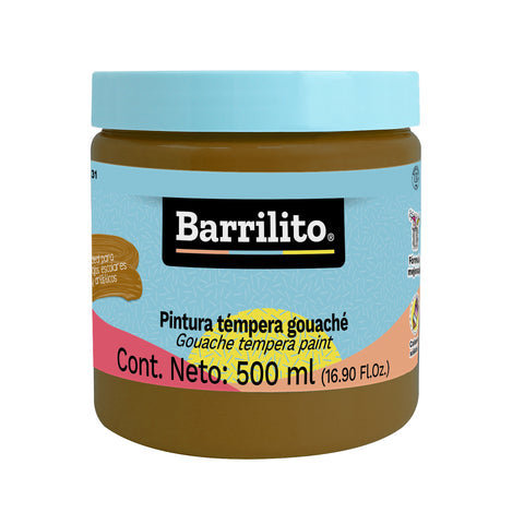 Pintura Tempera Barrilito 500 Ml Marron