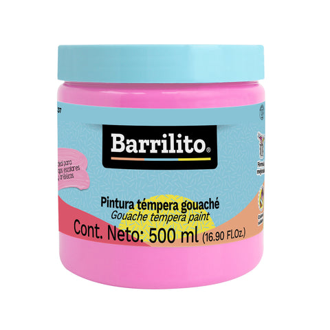 Pintura Tempera Barrilito 500 Ml Rosa