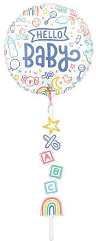 Globo MetÌÁlico Airwalker Sweet Baby Shape Hello Baby
