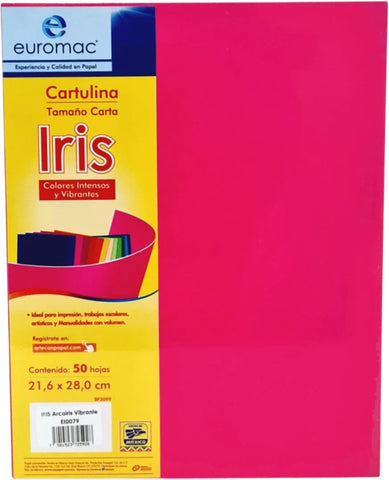 Cartulina Eurorirs Arcoiris Vibrantes Carta C/50 EI0079