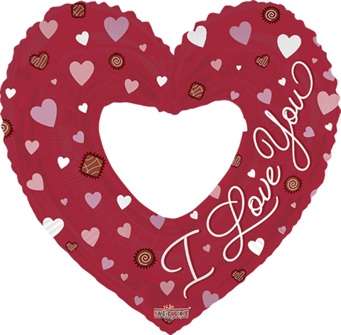 Globo Metalico Super Shape Ily Open Heart