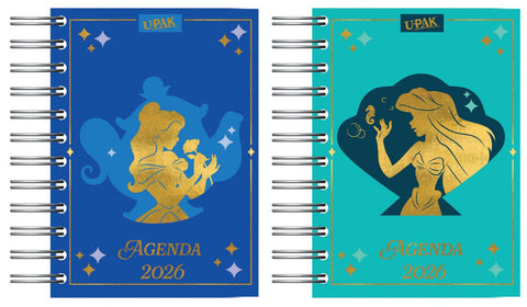 Agenda Upak Basica Princesas Gold