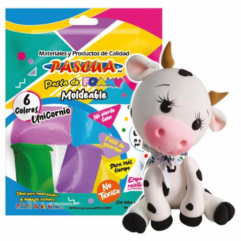 Foamy Moldeable Pascua 60G. 6 Colores Coreano