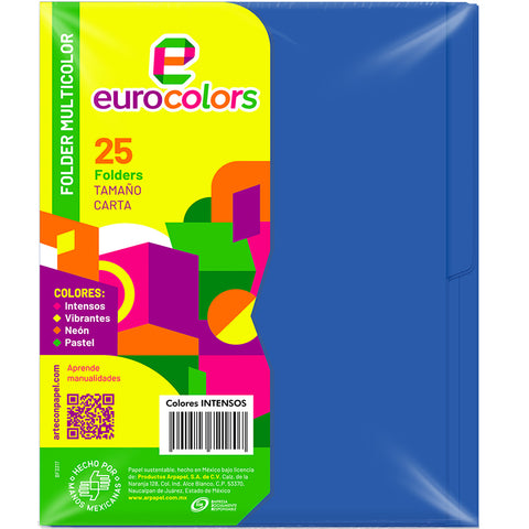Folder Eurocolor Carta Azul PU0011 C/25