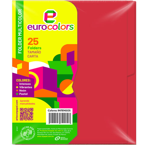 Folder Eurocolor Carta Rojo PU0013 C/25