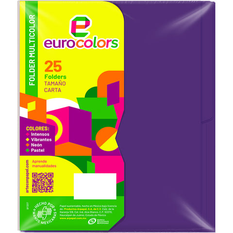 Folder Eurocolor Carta Morado PU0016 C/25