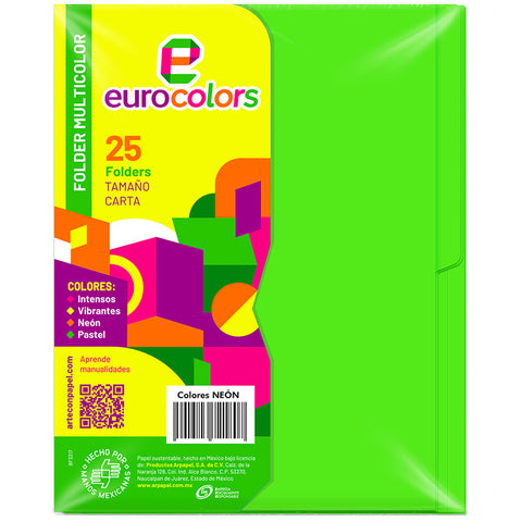 Folder Eurocolor Carta Verde Neon PU0024 C/285