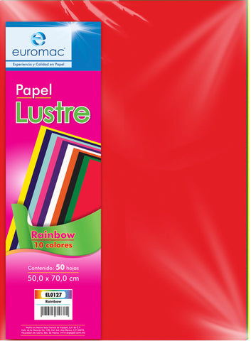 Papel Lustre C/25 Rainbow Surt