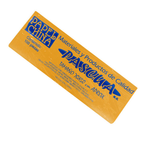 Papel China 70X50 Pliego C/100 Mandarina