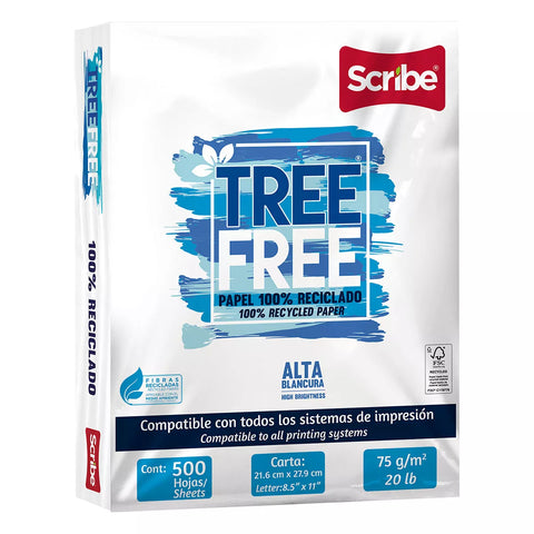 Papel Copiadora Scribe Tree Free Terra T/Carta C/500