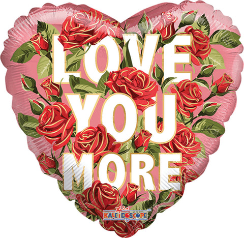 Globo Metalico 18H Love You More Roses