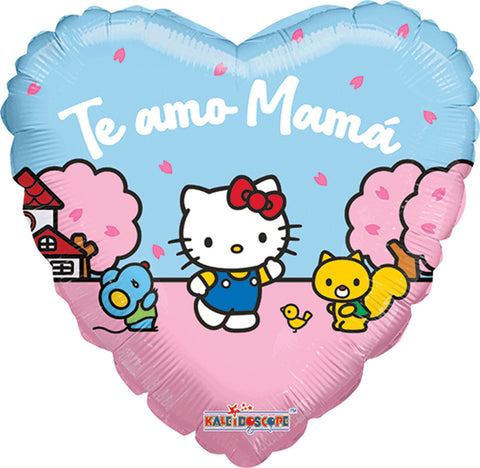 Globo Metalico 18h Hello Kitty Te Amo Mama