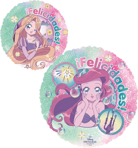 Globo Metalico 18C Ariel y Rapunzel Manga