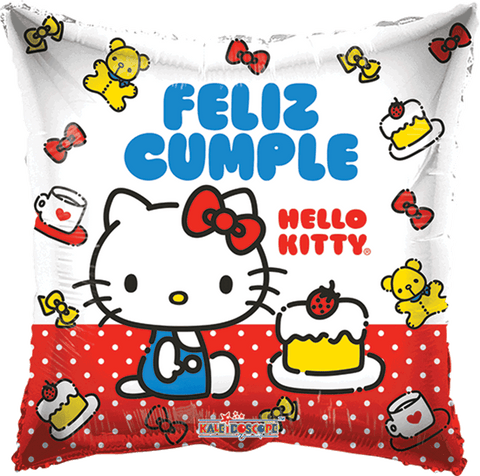 Globo Metalico 18C Hello Kitty Cumple Con Pastel
