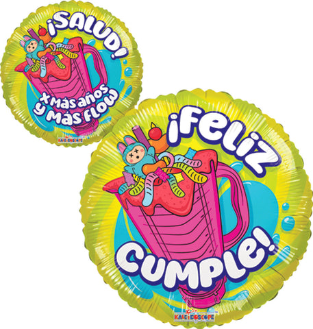 Globo Metalico 18C Feliz Cumple Popularl