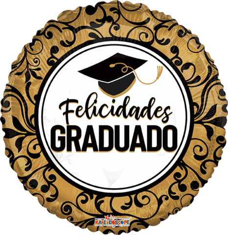 Globo Metálico 18C Felicidades Graduado Adornos