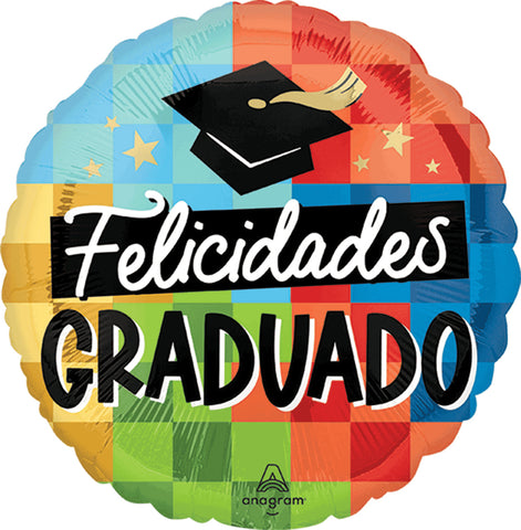 Globo Metálico 18C Diploma Check! Felicidades