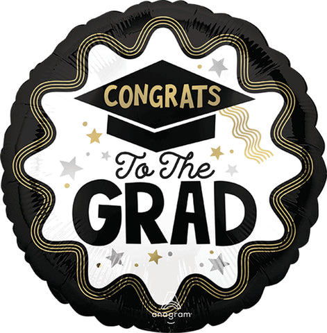 Globo Metálico 17C Wave Of Succes Congrats To The Grad
