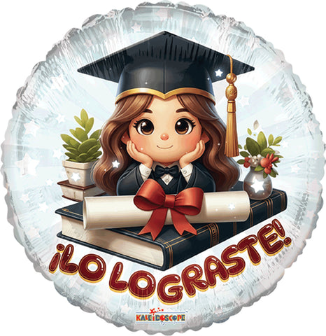 Globo Metálico 18C Lo Lograste Graduada Con Diploma