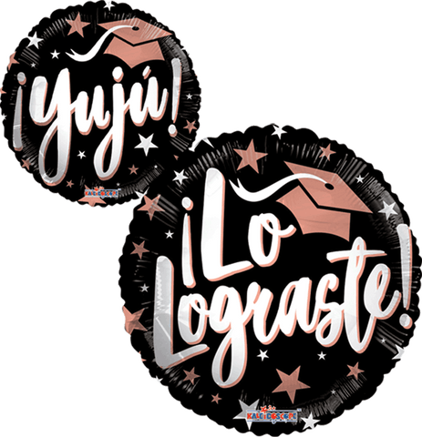 Globo Metálico 04C Yuhu Lo Lograste Rose Gold