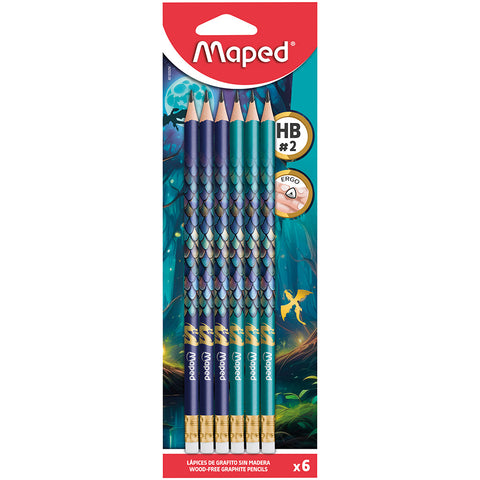 Lápiz Maped Hb Dragon C/6 851829ZM
